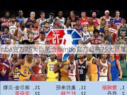 nba官方75大巨星合照,nba官方公布75大巨星