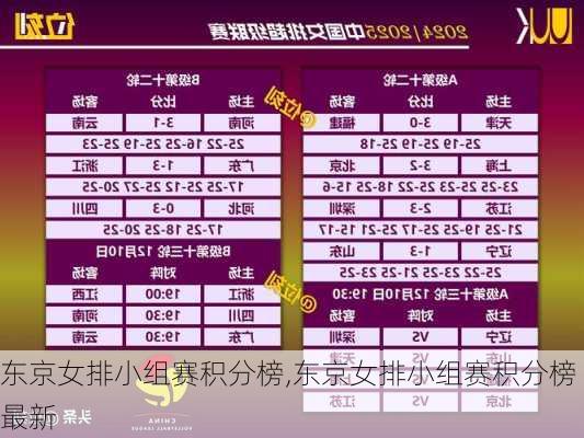 东京女排小组赛积分榜,东京女排小组赛积分榜最新