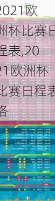 2021欧洲杯比赛日程表,2021欧洲杯比赛日程表格