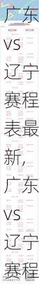 广东vs辽宁赛程表最新,广东vs辽宁赛程表最新消息
