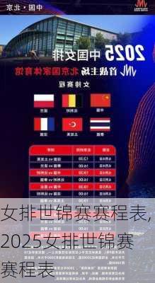 女排世锦赛赛程表,2025女排世锦赛赛程表