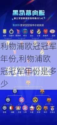 利物浦欧冠冠军年份,利物浦欧冠冠军年份是多少
