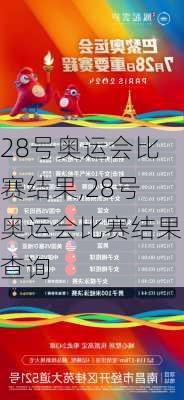 28号奥运会比赛结果,28号奥运会比赛结果查询