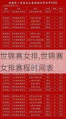 世锦赛女排,世锦赛女排赛程时间表