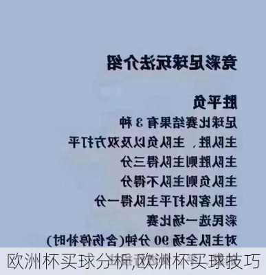 欧洲杯买球分析,欧洲杯买球技巧