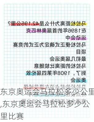 东京奥运会马拉松多少公里,东京奥运会马拉松多少公里比赛