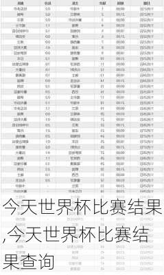 今天世界杯比赛结果,今天世界杯比赛结果查询