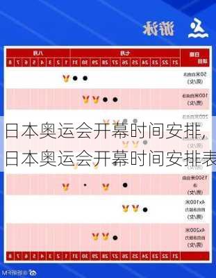 日本奥运会开幕时间安排,日本奥运会开幕时间安排表