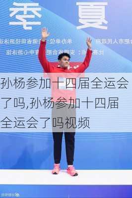 孙杨参加十四届全运会了吗,孙杨参加十四届全运会了吗视频