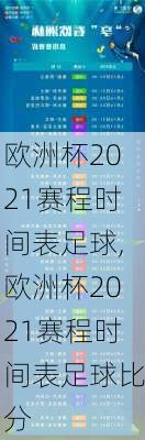 欧洲杯2021赛程时间表足球,欧洲杯2021赛程时间表足球比分