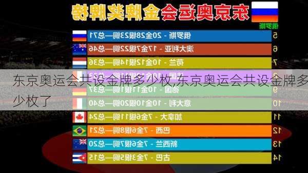 东京奥运会共设金牌多少枚,东京奥运会共设金牌多少枚了