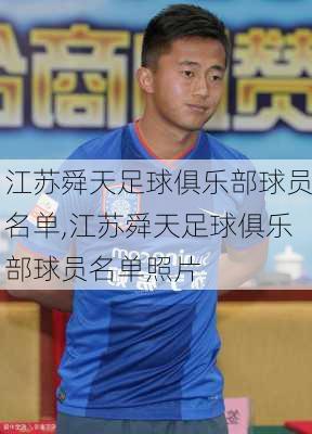 江苏舜天足球俱乐部球员名单,江苏舜天足球俱乐部球员名单照片