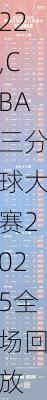 cba三分球大赛2022,CBA三分球大赛2025全场回放