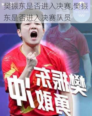 樊振东是否进入决赛,樊振东是否进入决赛队员