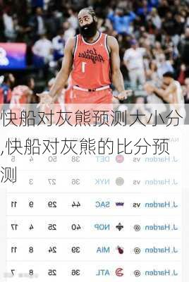快船对灰熊预测大小分,快船对灰熊的比分预测
