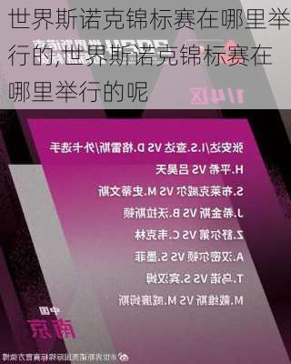 世界斯诺克锦标赛在哪里举行的,世界斯诺克锦标赛在哪里举行的呢