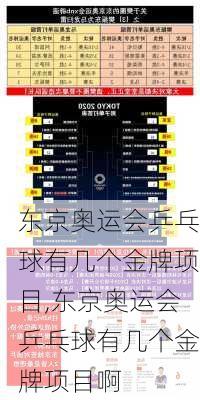 东京奥运会乒乓球有几个金牌项目,东京奥运会乒乓球有几个金牌项目啊