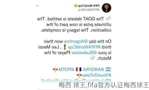 梅西 球王,fifa官方认证梅西球王