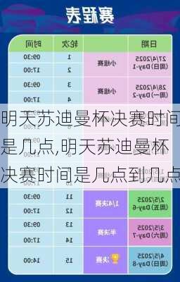 明天苏迪曼杯决赛时间是几点,明天苏迪曼杯决赛时间是几点到几点