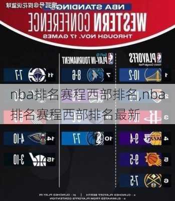 nba排名赛程西部排名,nba排名赛程西部排名最新