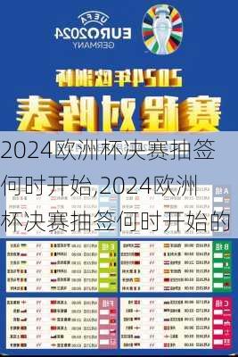 2024欧洲杯决赛抽签何时开始,2024欧洲杯决赛抽签何时开始的