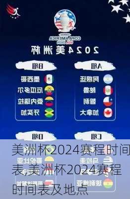 美洲杯2024赛程时间表,美洲杯2024赛程时间表及地点