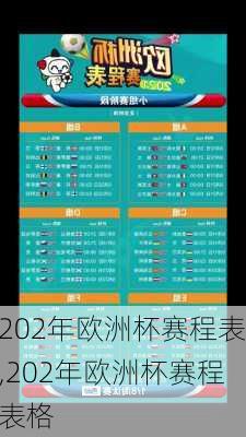 202年欧洲杯赛程表,202年欧洲杯赛程表格