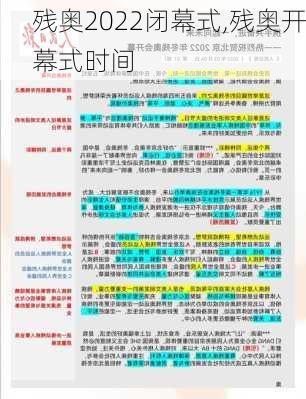 残奥2022闭幕式,残奥开幕式时间