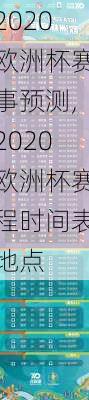 2020欧洲杯赛事预测,2020欧洲杯赛程时间表地点