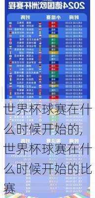 世界杯球赛在什么时候开始的,世界杯球赛在什么时候开始的比赛