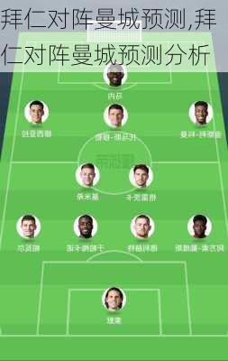 拜仁对阵曼城预测,拜仁对阵曼城预测分析
