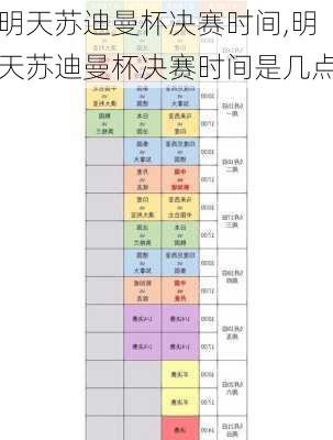 明天苏迪曼杯决赛时间,明天苏迪曼杯决赛时间是几点