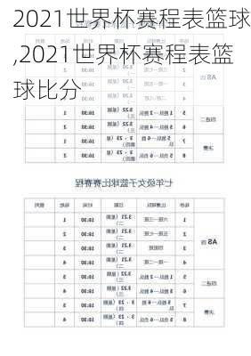 2021世界杯赛程表篮球,2021世界杯赛程表篮球比分
