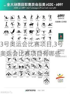 3号奥运会比赛项目,3号奥运会比赛项目有哪些