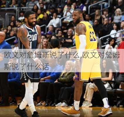欧文对詹姆斯说了什么,欧文对詹姆斯说了什么话