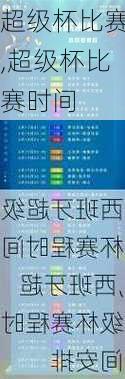 超级杯比赛,超级杯比赛时间