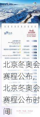 北京冬奥会赛程公布,北京冬奥会赛程公布时间