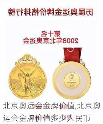 北京奥运会金牌价值,北京奥运会金牌价值多少人民币