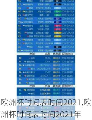 欧洲杯时间表时间2021,欧洲杯时间表时间2021年