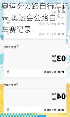 奥运会公路自行车记录,奥运会公路自行车赛记录