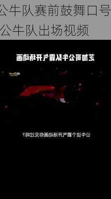 公牛队赛前鼓舞口号,公牛队出场视频
