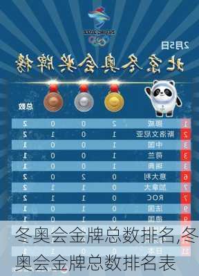 冬奥会金牌总数排名,冬奥会金牌总数排名表