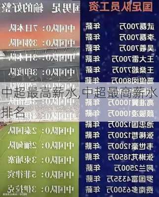 中超最高薪水,中超最高薪水排名