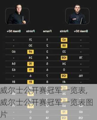 威尔士公开赛冠军一览表,威尔士公开赛冠军一览表图片