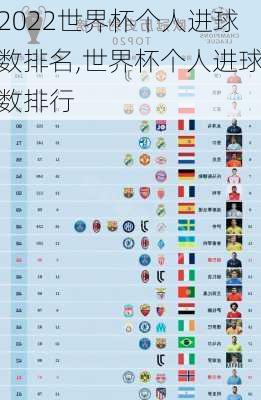 2022世界杯个人进球数排名,世界杯个人进球数排行