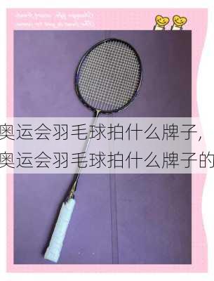 奥运会羽毛球拍什么牌子,奥运会羽毛球拍什么牌子的