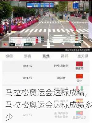 马拉松奥运会达标成绩,马拉松奥运会达标成绩多少