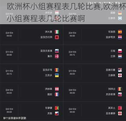 欧洲杯小组赛程表几轮比赛,欧洲杯小组赛程表几轮比赛啊