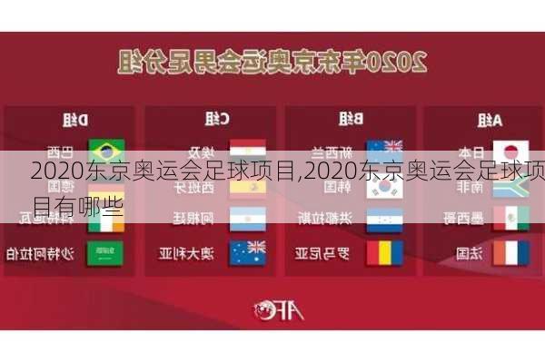 2020东京奥运会足球项目,2020东京奥运会足球项目有哪些