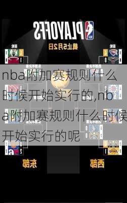nba附加赛规则什么时候开始实行的,nba附加赛规则什么时候开始实行的呢